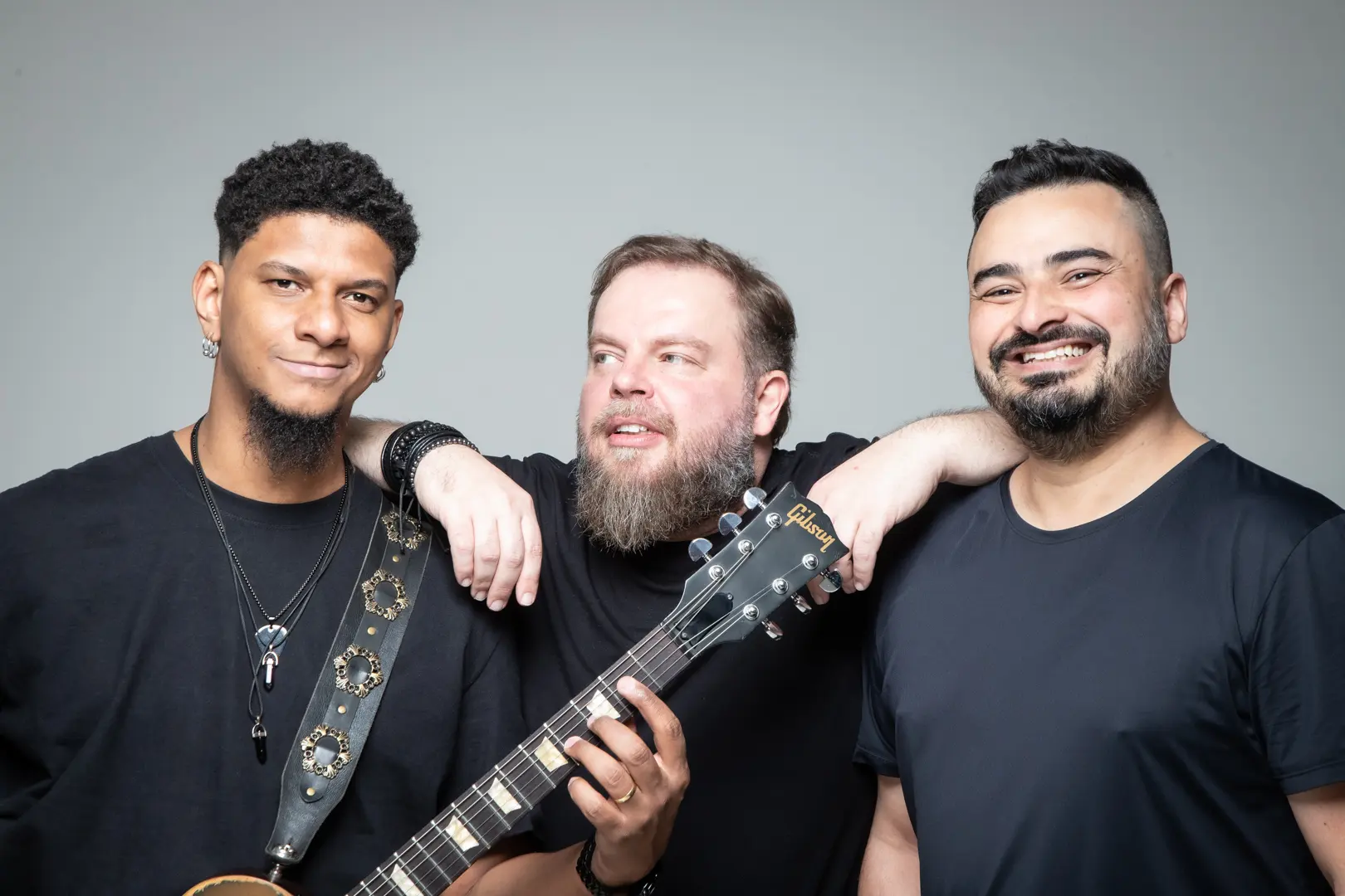 Foto oficial da Banda Velotrol durante show
